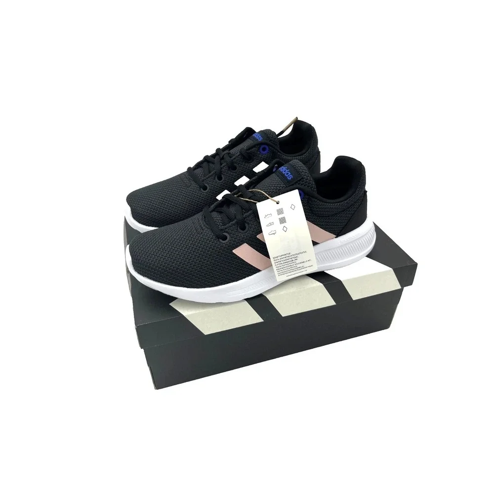 Adidas Lite Racer CLN 2.0 Women's Sneakers Black Pink Stripes size 5‎ 1/2 GZ2818